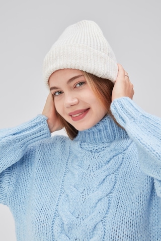 Derikem Basic Şık Standart Lüks Unisex Tiftik Bere Beyaz
