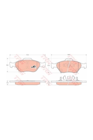 Toyota Yaris Ön Fren Balata 2005-2020 044650d050 Gdb3457 1.0, 1.3, 1.5, 1.4