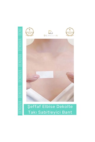 Kıyafetbandı Şeffaf Çift Taraflı Vücut Kıyafet Sabitleyici Yaka Bluz Elbise Kaydırmaz 36 Parça Bant