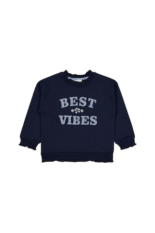 Civil Girls Best Vibes Nakışlı 2-5 Yaş Sweatshirt Lacivert