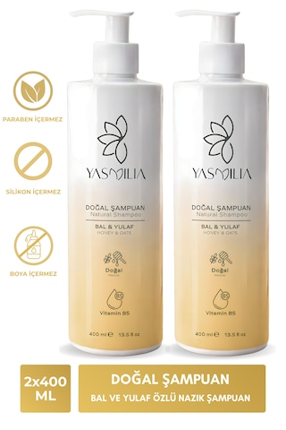 Doğal Premium Şampuan Bal & Yulaf Vitamin B5 2li Set Tüm Saçlar