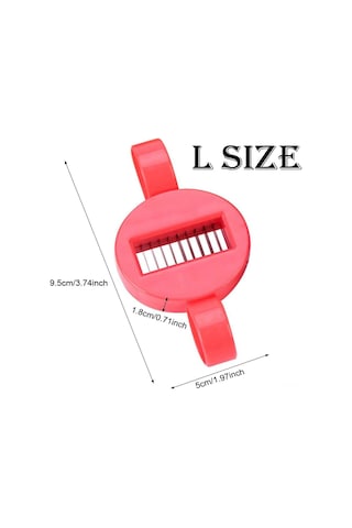 Moveevo 2'li Paket Yeşil Fasulye Dilimleyici, Fransız Usulu Uzun Bakla Kesici, Çelik Bıçaklı Mutfak Aleti, Çift Başlı Fasulye Şerit Kesici Kırmızı