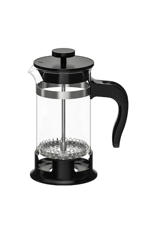 French Press 0,4 Litre Cam/paslanmaz Çelik Yükseklik: 17 Cm Çap: 8 Cm Siyah - Şeffaf