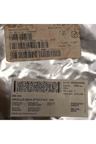Lpt672 Yeşil 560nm 2.6v 3.7 3.0 2.1mm Chılısın Modül 2 Adet