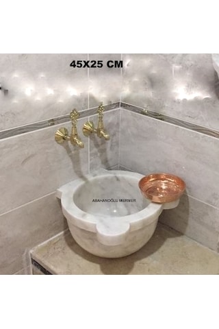 Banyo Mermer Kurna Beyaz Banyo Mermer Kurna Beyaz