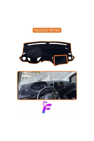 Peugeot Rifter Uyumlu Torpido Örtüsü Yansıma Önleyici Tam Koruma Kolay Ve Hızlı Montaj J22 Kahverengi
