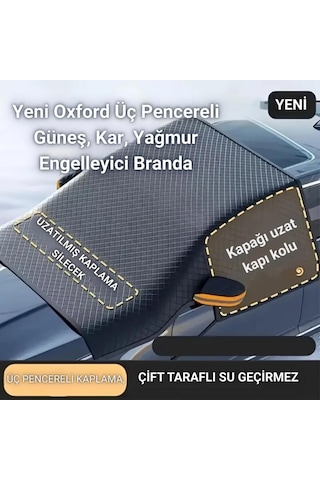 Coofbe Manyetik Oxford Kumaş Araç Ön Cam Koruyucu Branda Araç Ön Cam Güneşlik Araç Kar Don Brandası