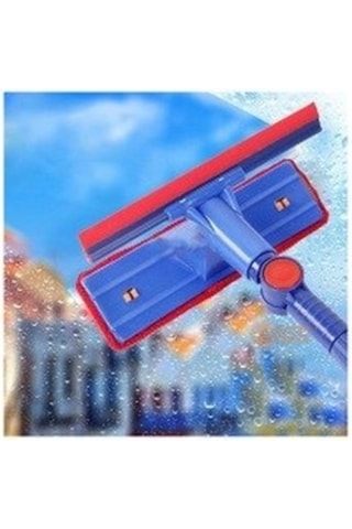 Mikrofiber Hareketli Çekçekli Teleskopik Cam Silme Aparatı