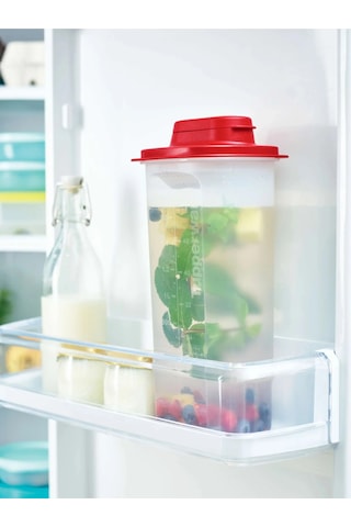 Tupperware Çok Amaçlı Sürahi 2 Litre Kırmızı Şeffaf