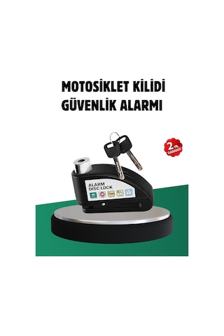 Titreşim Sensörlü Alarm Disk Kilidi Motosiklet Scooter Bisiklet Çok Renkli