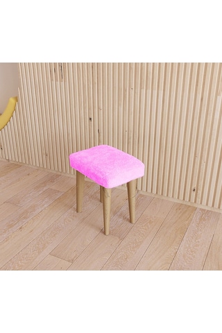 Fahrettin Küçük Çocuk Sandalyesi Çocuk Oturağı Ahşap Sandalye Montessori Sandalye Puflu Pembe Yumuşak Sandalye Pembe