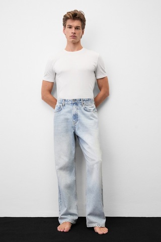 Grımelange Grimelange Carpe Erkek Straight Fit Açık Mavi Jeans