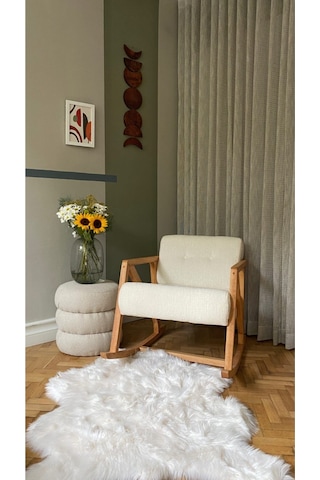 Nini Sallanan Ahşap Berjer