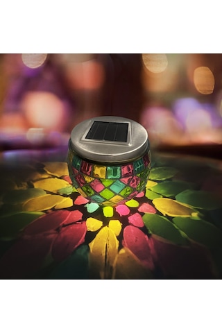 Petrix 23247 Solar Tiffany Dekoratif Cam Küre Işık