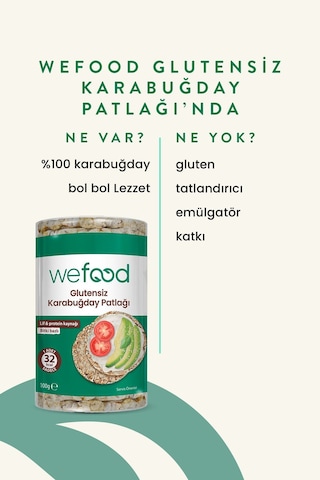 Wefood Karabuğday Patlağı 100 Gr 5'li