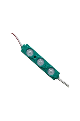 3 Lensli Modül Led Yeşil 12 Volt 1.2 Watt 2835 10 Adet