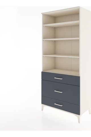 Hyperion Dolap 4 Raflı 3 Çekmeceli 88x44x195 Aytaşı-antrasit Aytaşı