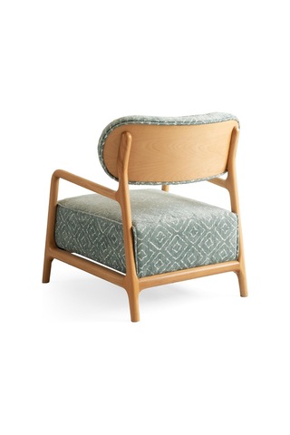 Oslo Ahşap Kollu Ayaklı Berjer Mavi