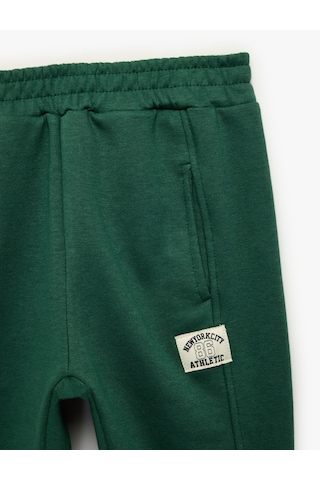 Koton Pamuklu Cep Detaylı Beli Lastikli Oversize Jogger Eşofman Altı Yeşil 7wmb40043tk
