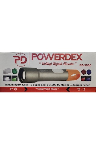 Powerdex Pd-3900 Zoomlu Şarjlı El Feneri