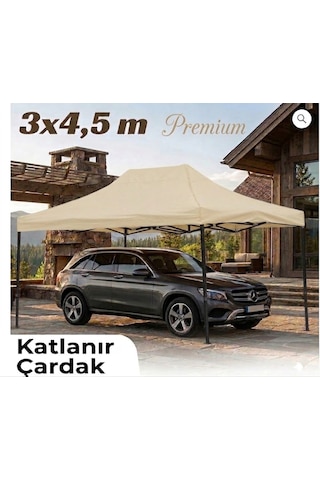 Missidea 3 4,5 Premium Makaslı Katlanır Çardak Krem