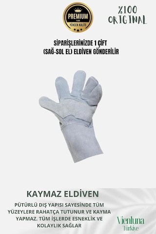 Premium Kalite Yüksek Isı Dayanımlı Kaynak Yangın Waterproof Çok Amaçlı Deri Eldiven