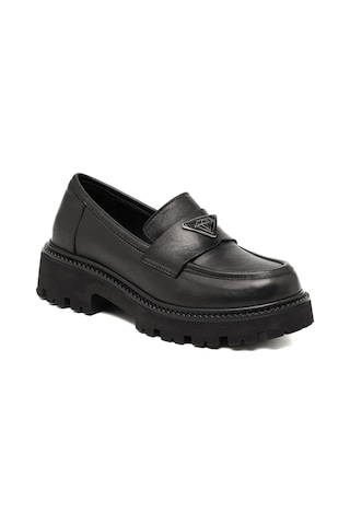 Nero Black Sneaker Günlük Kadın 25k11768 Vergelio Skin Nero Bej