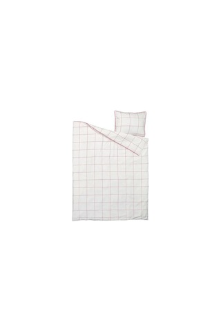Ikea Bredvecklare Tek Kişilik Nevresim Seti Beyaz Pembe 150 X 200/50 X 60 Cm Açık Pembe - Beyaz