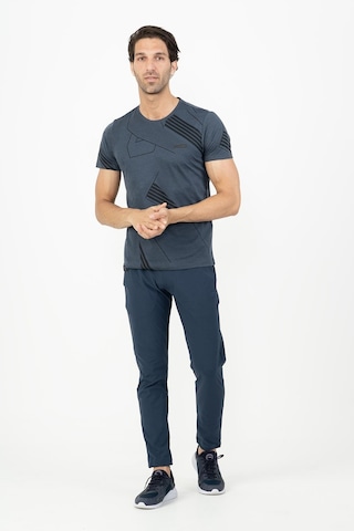 Maraton Sportswear Regular Erkek Bisiklet Yaka Kısa Kol Basic Siyahmelanj T-Shirt 21580-Siyahmelanj