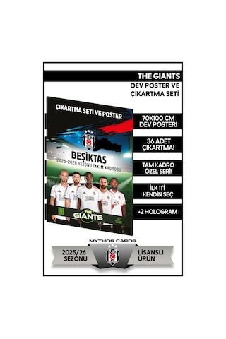 Beşiktaş - The Gıants 2025/26 Poster Ve Çıkartma Seti