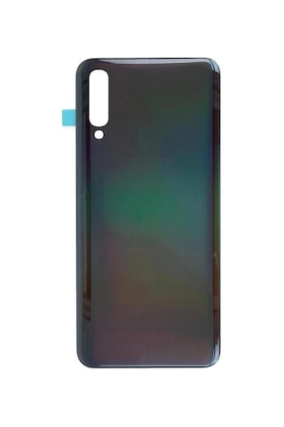 Samsung Galaxy Uyumlu A50 A505f Pil Kapağı Logolu - Siyah Siyah
