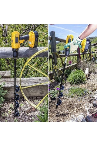 Xindoker Bahçe Toprak Burgusu - Çelik Yapılı Spiral Delici Matkap Ucu 5x22cm