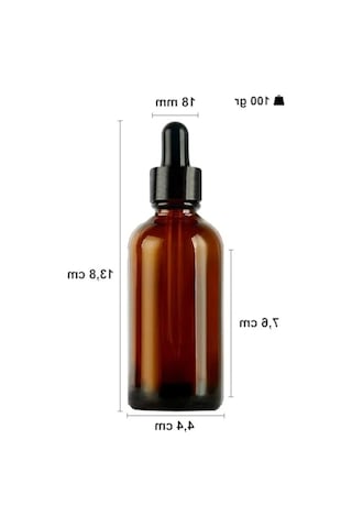 Metal Kapaklı Damlalık Dropper Şişesi - 100 Ml, Cam Şişe 6 Adet