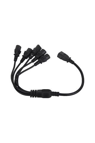 Fosenze C14 Erkekden 5 C13 Dişe Güç Dağıtıcı Kablosu - 10a 250v, 0.5m Uzunluk, Pvc Malzeme, Bilgisayar/monitör Uyumlu, Kablolu Karmaşıklığı Azaltır