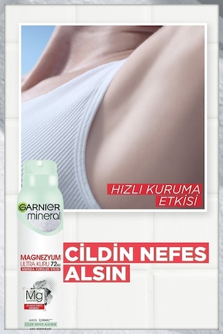 Mineral Magnezyum Ultra Kuru Sprey Deodorant, 72 Saat Etkili