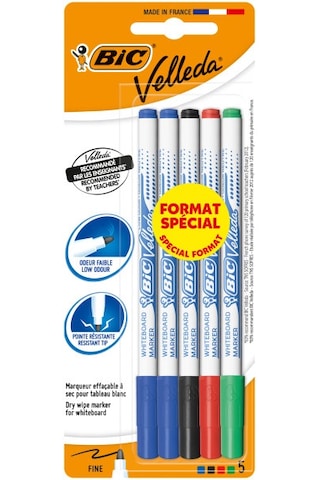 Bic Velleda 1721 Çocuk Tahta Kalemi 5'li Blister Karışık Renk