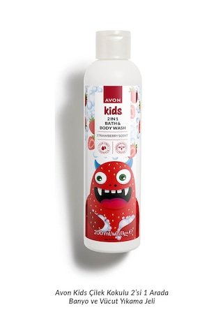 Avon Kids 2'si 1 Arada Çilek Kokulu Banyo ve Duş Jeli 2 x 200 ML