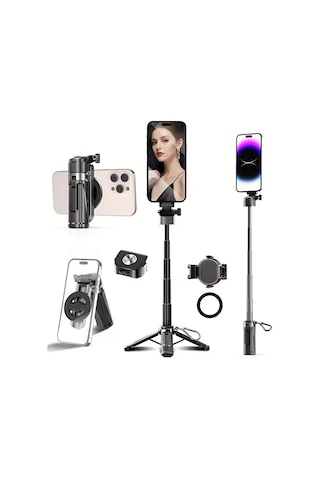 Bluetooth Kumandalı Magsafe Uyumlu 41cm Tripod Selfie Çubuğu Kı