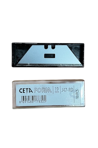 Ceta Form J47duo Maket Bıçağı Yedeği - Dikdörtgen Yuvalı 10'lu J47-rd