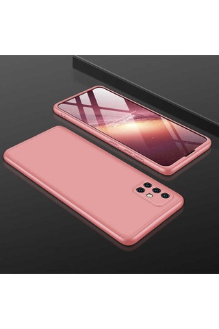 Samsung Uyumlu Galaxy A71 Kılıf Zore Ays Kapak Rose Gold