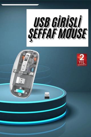 Kablosuz Mouse Fare Şarjlı Bluetooth Wireless Çift Modlu Sessiz 20991039