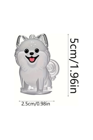 Lumaworld Teddy Şekilli Şeffaf Köpek Kürkü Anı Kapsülü Saklama Kutusu Anahtarlık