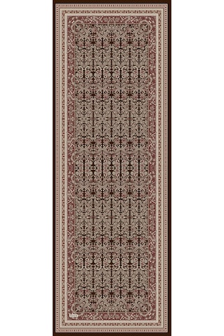Premium Lux Original Etnik Desen Şal Vual İpek, 1. Sınıf, Hafif, Rahat, Şık, Tesettür Giyim Acı Kahve & Siyah