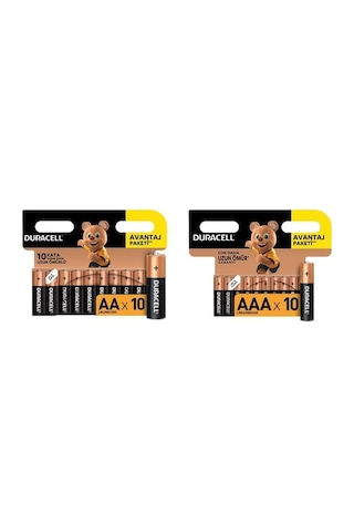 Duracell Alkalin 10'lu Aa Ve Aaa Pil Seti Duracell Alkalin 10'lu Aa Ve Aaa Pil Seti
