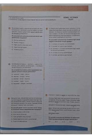 2026 KPSS ÖSYM Arşivi Çıkmış Soru Karma Genel Yetenek Genel Kültür D. Çözümlü Deneme 10/4.Kitapçık