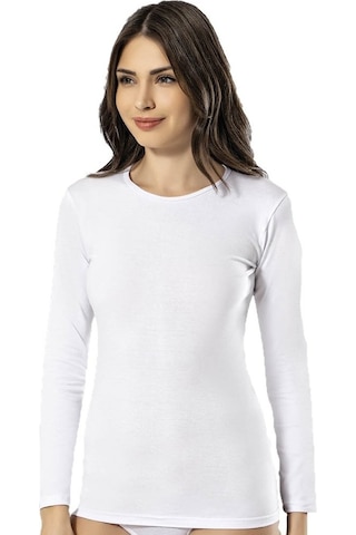 Abarta Kadın Uzun Kol T Shirt Body Beden Renk Seçenekleri -1 Adet Beyaz