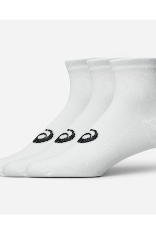 Asics 3 Pack Quarter Sock Beyaz Koşu Çorabı 3033c299-100
