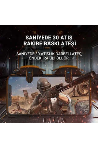 Polham Tüm Telefonlara Uygun Pubg Ve Call Of Duty Uyumlu Şarjlı Oyun Tetiği Hızlı Ateş Ve Hassas Nişan