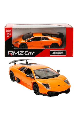 1:32 Rmz City Lamborghini Serisi Die Cast Çek Bırak Model Araba - Turuncu Lamborghini Murcielago Lp 670-4 Sv