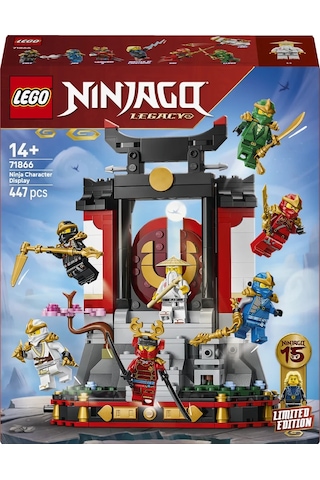 LEGO® NINJAGO® Ninja Karakteri Sergileme Modeli 15. Yıl Dönümü 71866 -14 Yaş ve Üzeri için Minifigür İçeren Yapım Seti (447 Parça)
